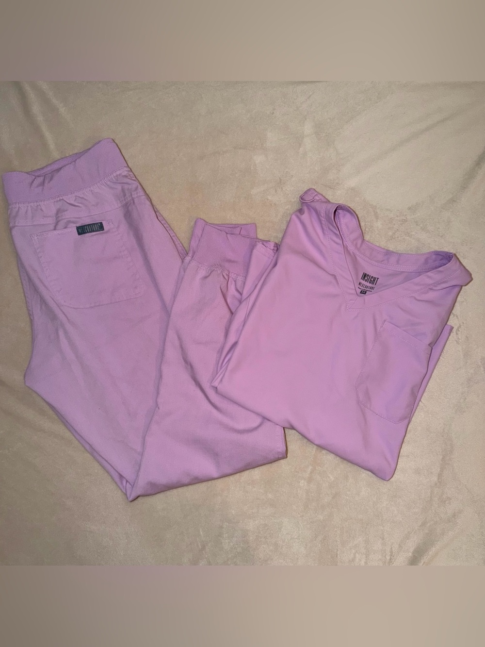 Med Couture Lavender V-Neck Top & Jogger Set